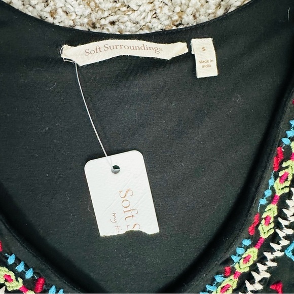 Soft Surroundings embroidered collar maxi dress size S - Picture 6 of 7